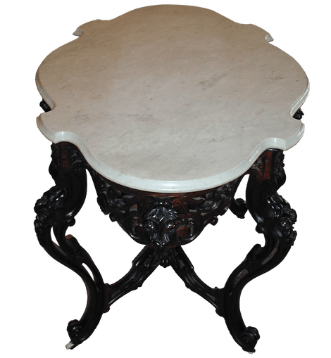 American Rococo Laminated Rosewood Center Table By Meeks