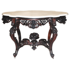 American Rococo Laminated Rosewood Center Table By Meeks