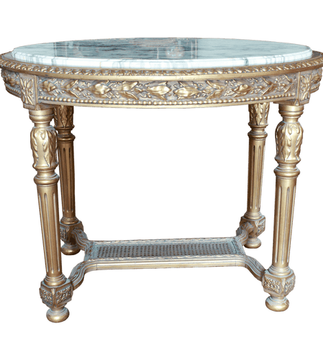 Oval French Gold Gesso Center Table