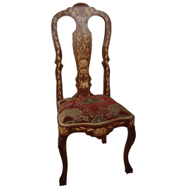 Set Of Four Dutch Marquetry Side Chairs